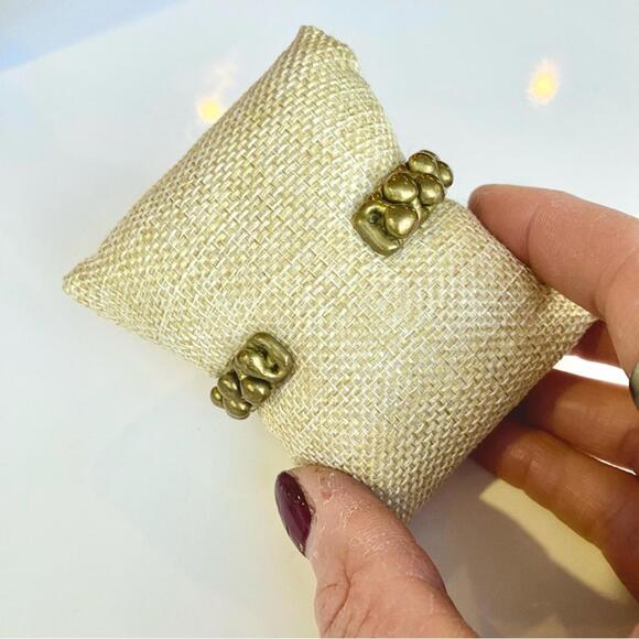 Vintage MCM Brutalist Brass Statement Cuff Bracelet 70s - Picture 5 of 7